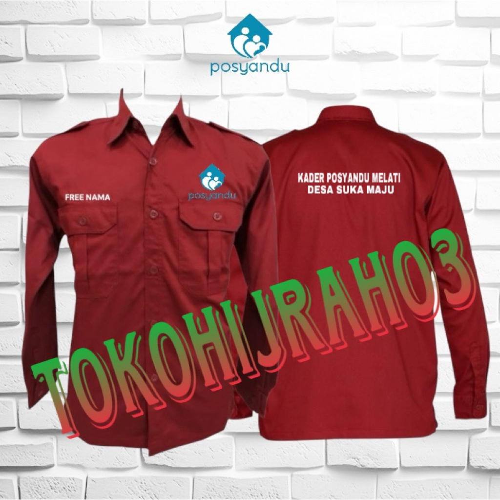 SERAGAM TERBARU POSYANDU BIG SIZE KEMEJA TERBARU POSYANDU SERAGAM KERJA POSYANDU KEMEJA KERJA POSYAN