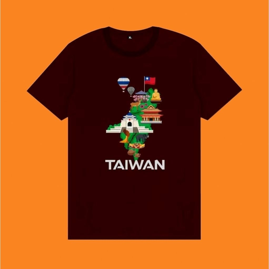 kaos oleh oleh negara Taiwan