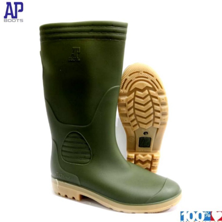 KODE W53O Sepatu Boot Tinggi TERRA ECO 3 AP Boots Kuning Hijau Orange  Anti Slip Lentur Lokal Karet 