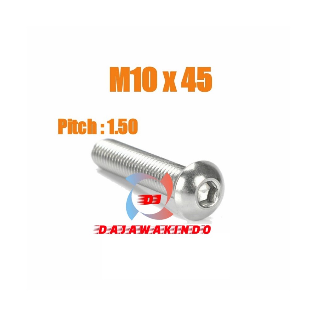 Baut L Button M10 x 45 / Baut Button L M10 x 45 SUS 304