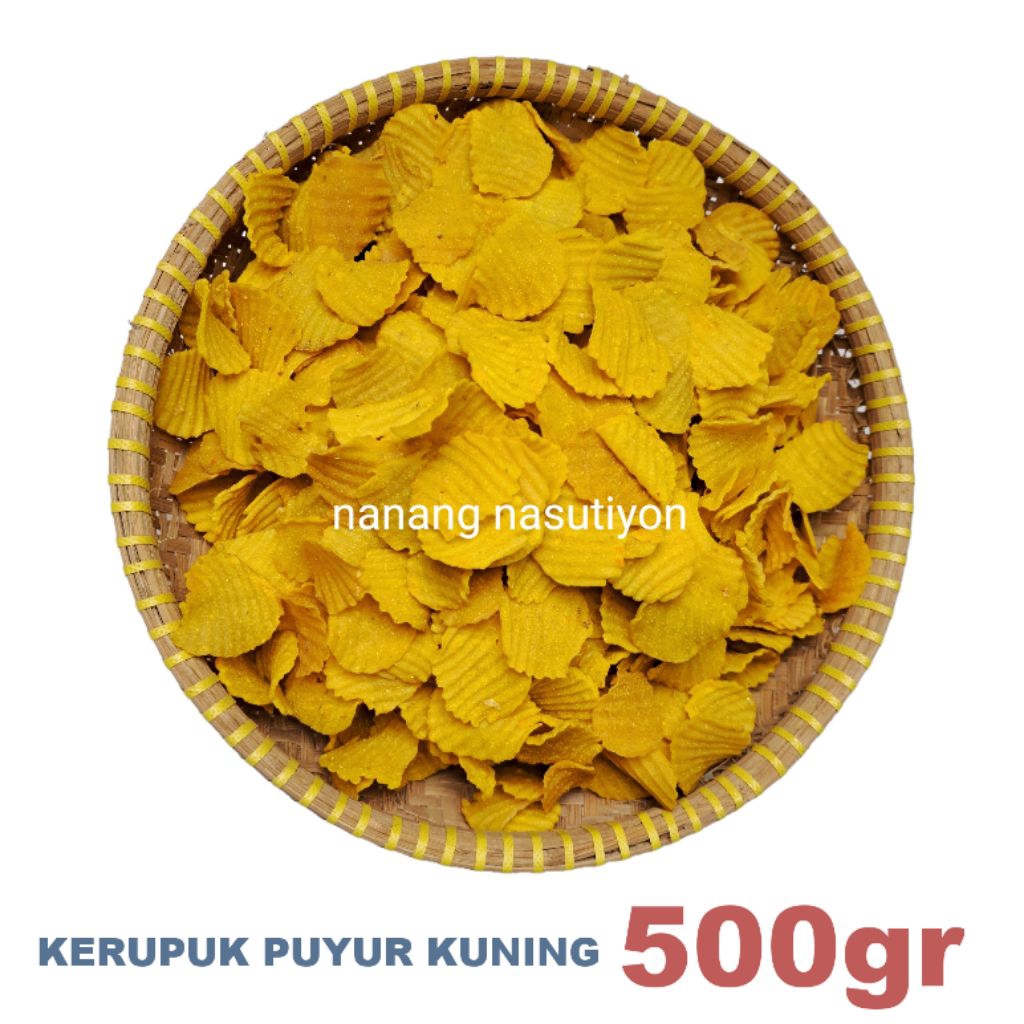

KERUPUK SINGKONG PUYUR KUNING MENTAH SIAP GORENG 500 GRAM