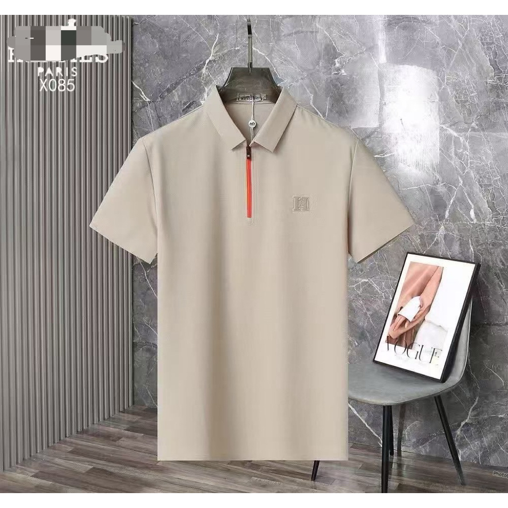 polo shirt pria dewasa branded / baju kaos berkerah pria motif resleting import