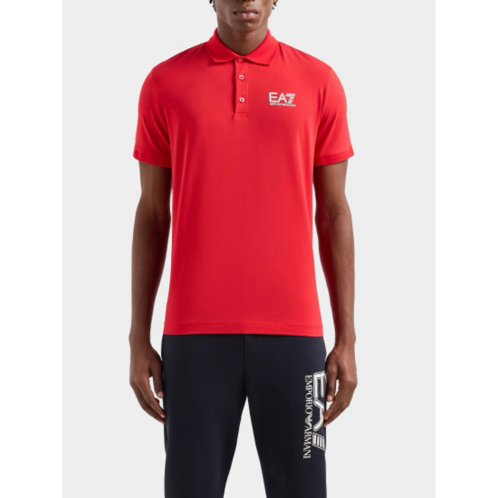 POLO SHIRT EA7 ARMANI EMPORIO RED ORIGINAL AUTHENTIC
