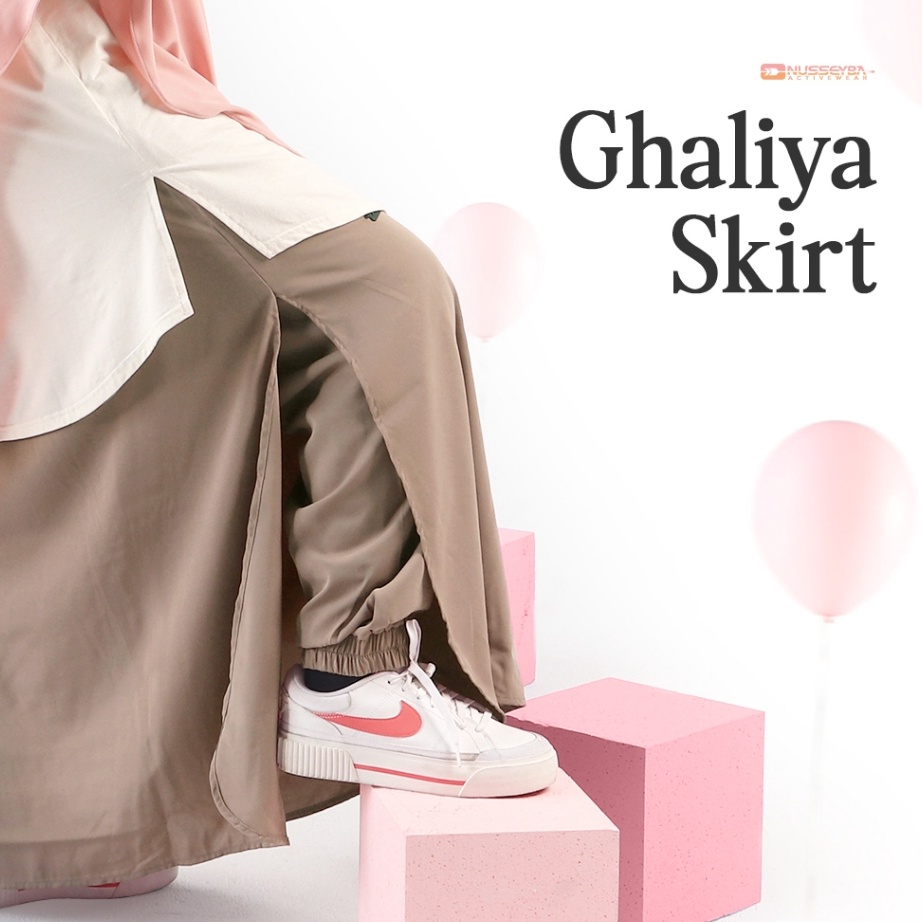 COD  Nusseyba Ghaliya Skirt Bahan Chamomile Premium Rok Celana Olahraga Rok Celana Wanita Muslimah R