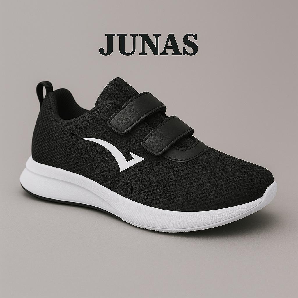 SEPATU SEKOLAH ANAK LAKI LAKI PEREMPUAN HITAM PUTIH POLOS TALI PEREKAT SD SMP SMA SEPATU PRIA WANITA