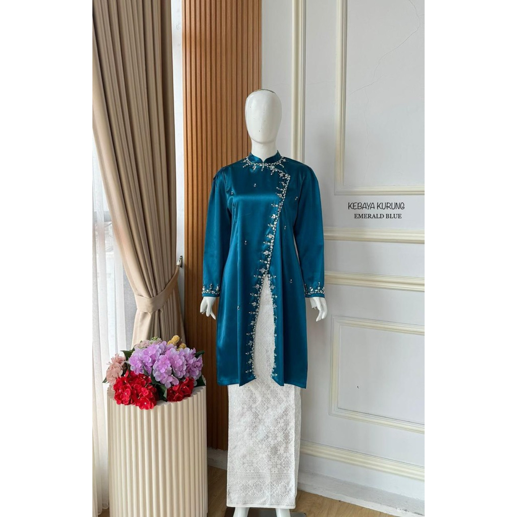Setelan Kebaya Kurung Songket Baju Kurung Melayu Seragaman Pesta Mewah Baju Kondangan Kebaya Wisuda 
