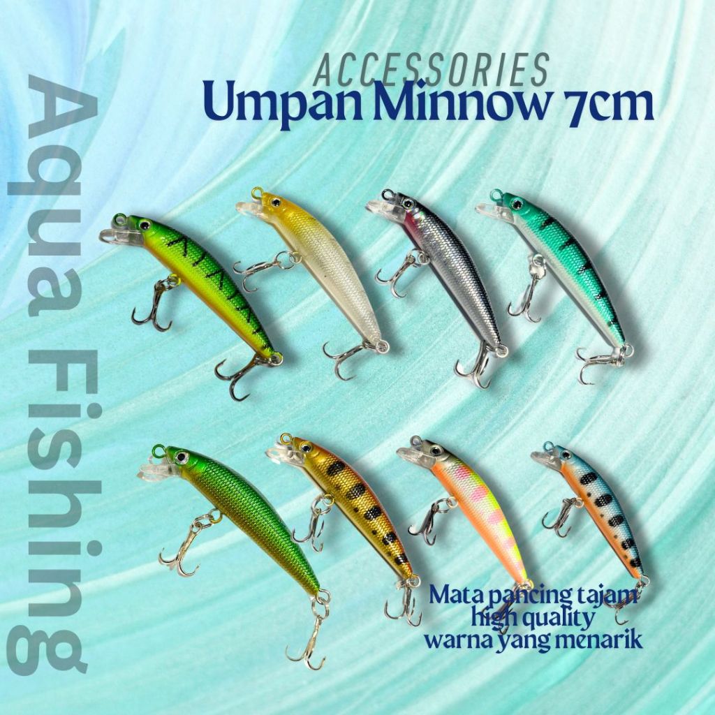 Umpan Pancing Minnow Floating 70mm / 7cm