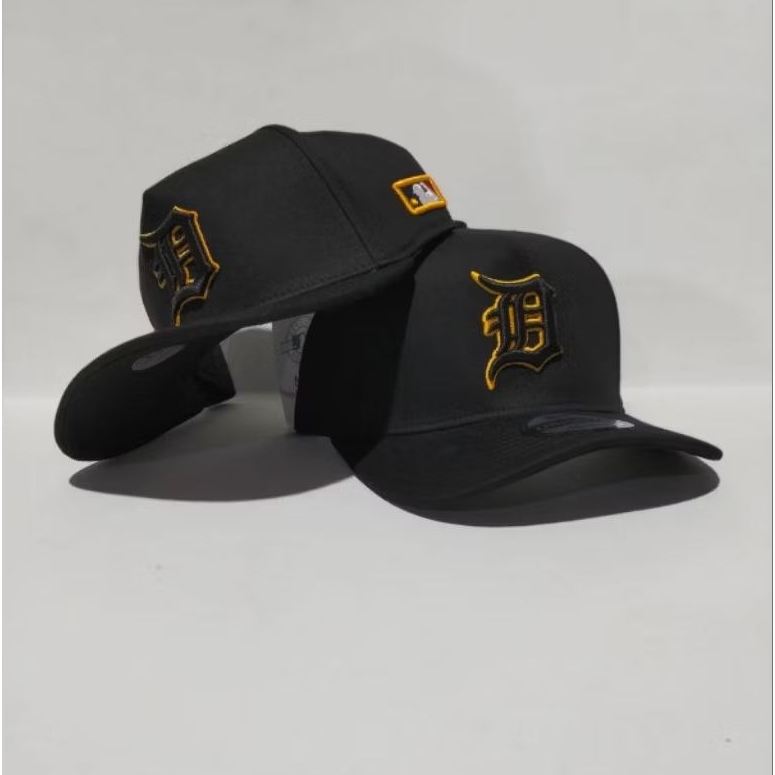 Topi Detroit Originall Caps Black Gold Topi Premium Unisex High Quality