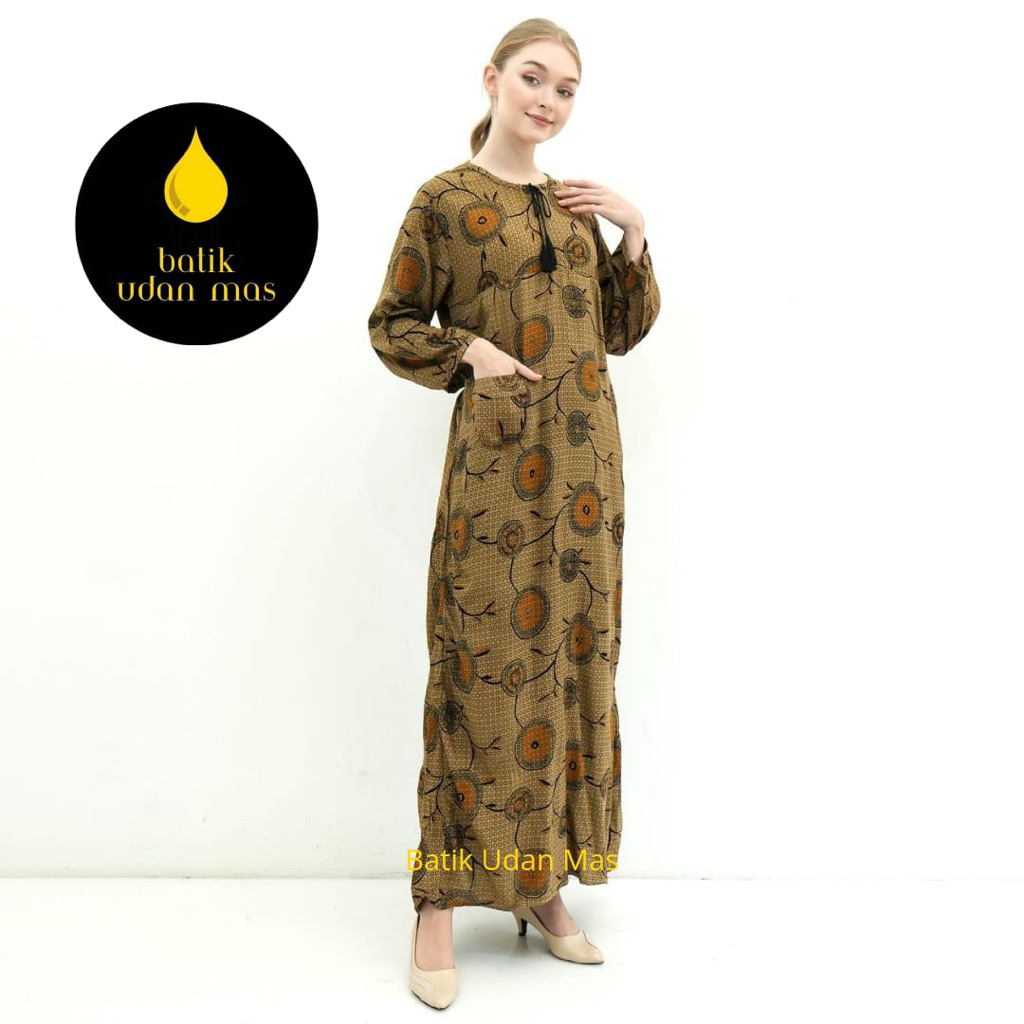 Batik udan mas- Dress Fiona Bahan Rayon premium/Gamis Fiona Kekinian/Dress Jumbo Oversize Midi Busui