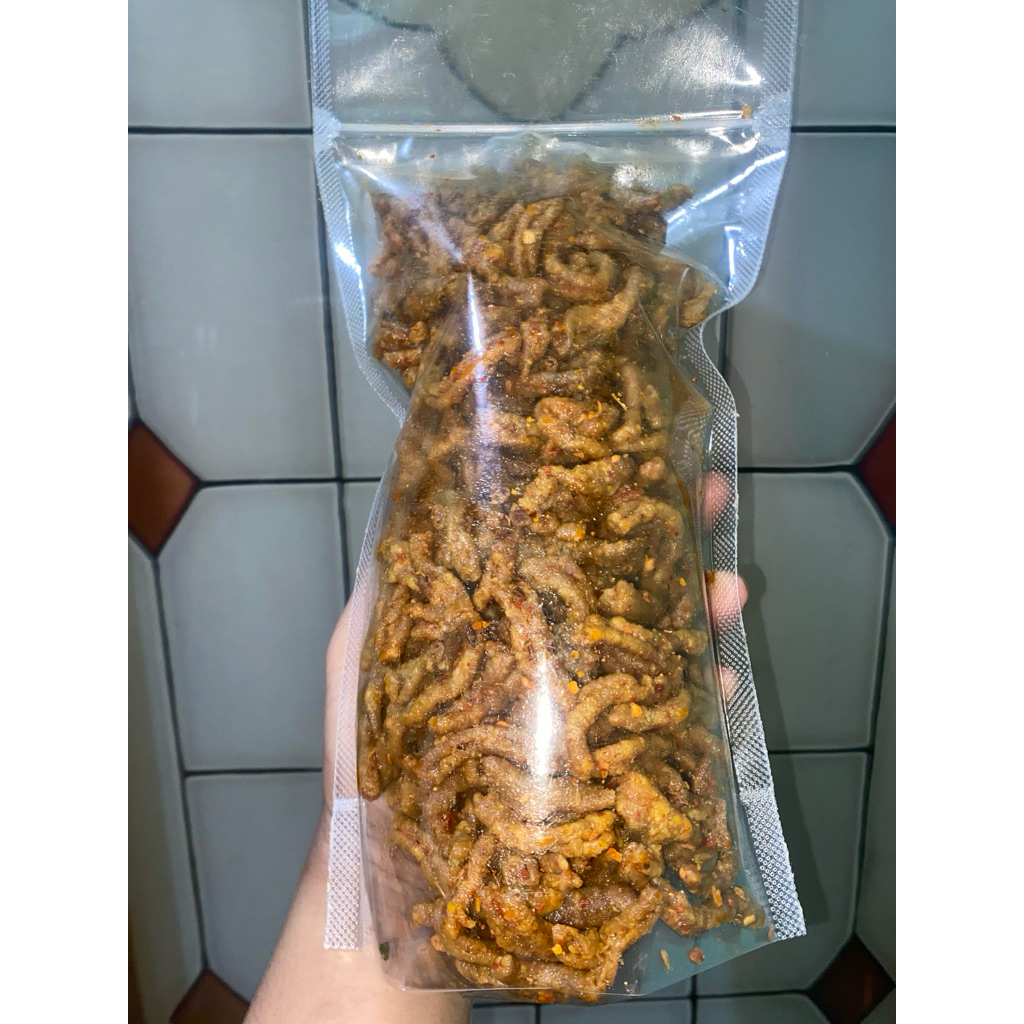 

Classica2106 Usus Ayam Krispy Pedas 1 Kg - Bims Kriuk Bandung Crispy Snacks Food Keripik