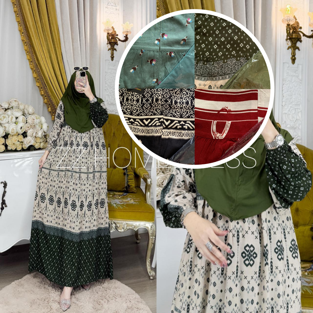 DASTER KEKINIAN TERBARU (Homedress Set Hijab Khumaira by ZZ Homedress)