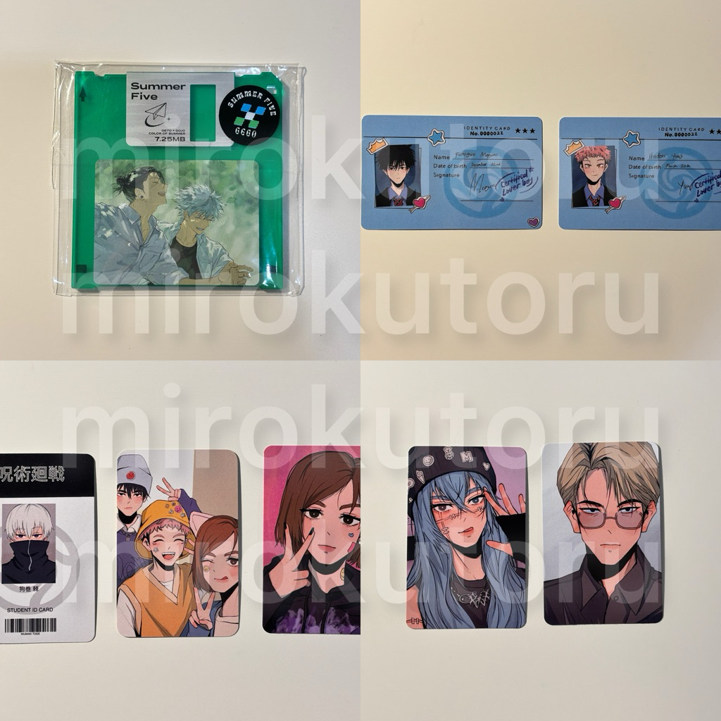 JUJUTSU KAISEN FAN MERCHANDISE PHOTOCARD GOJO GETO NANAMI MAHITO MEGUMI YUJI NOBARA INUMAKI by 6BAJI