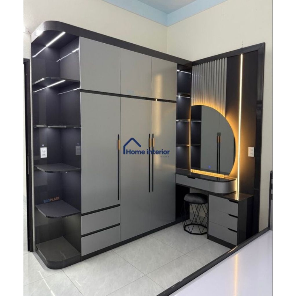 custom lemari pakaian+meja rias custom interior dll