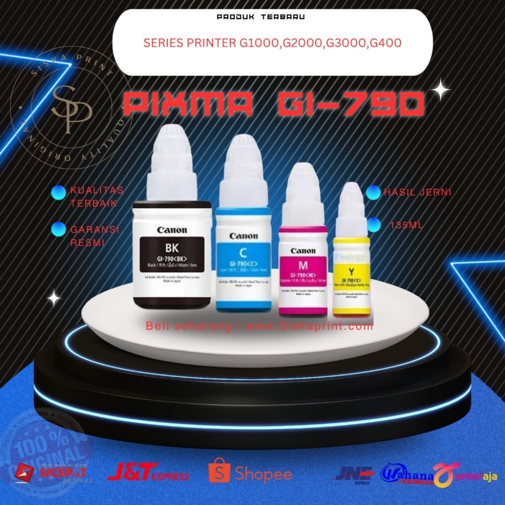 Tinta Refil printer CANON PIXMA Gl790 G1000 G2000 G3000