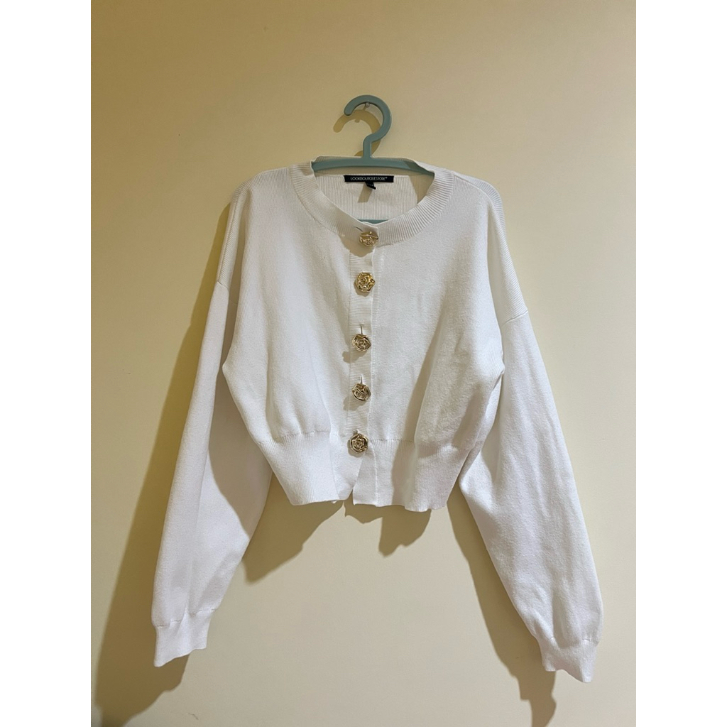 [preloved] lookboutiquestore san knit cardigan white S