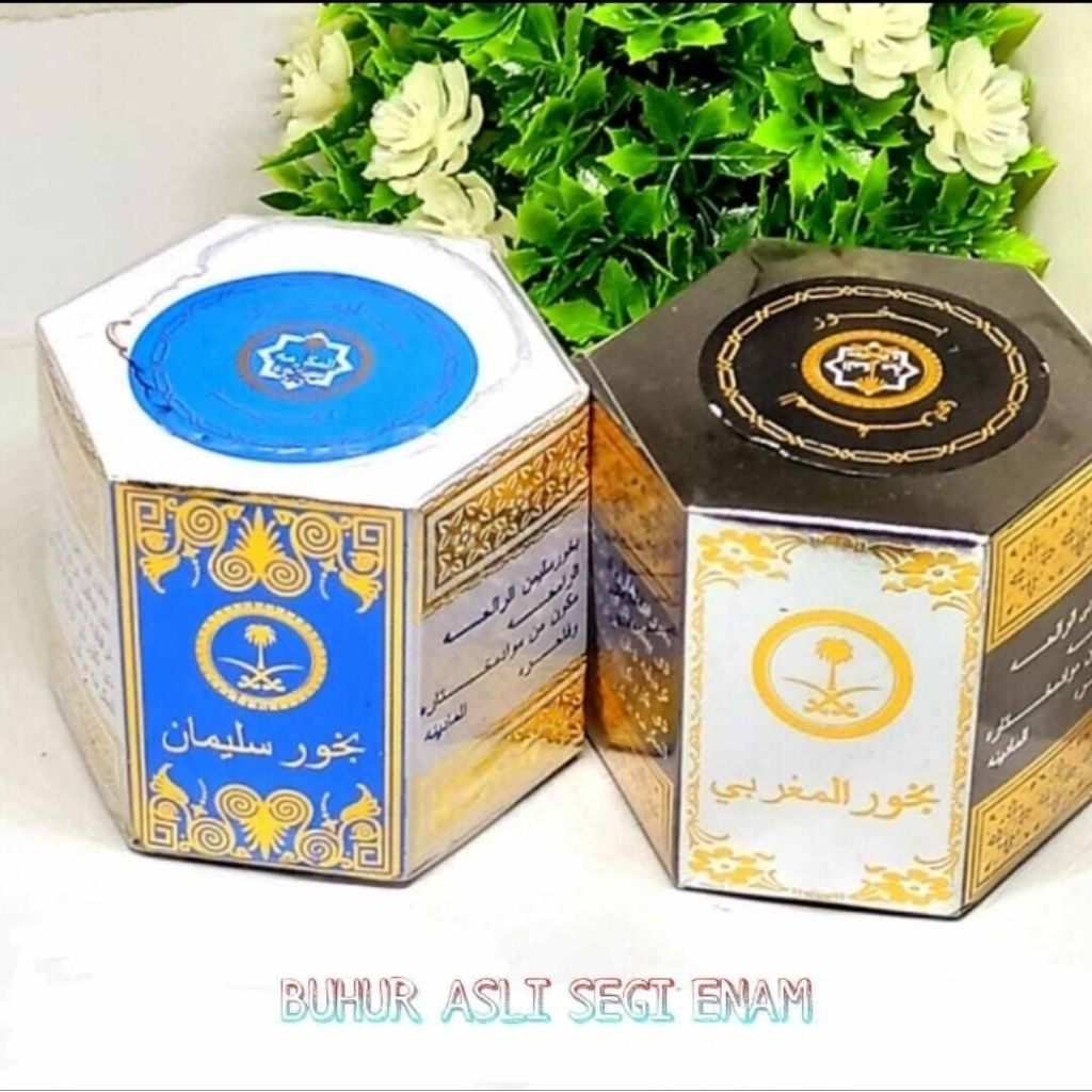 Bukhur Buhur Segi Asli Wadah Kaca Aroma Sulaiman dan Magribi Top Quality