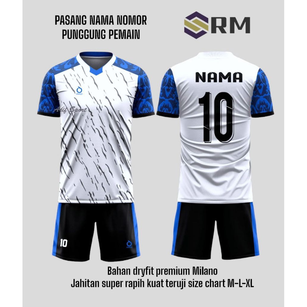 Cod baju bola gratis nama nomor punggung setelan jersey dewasa