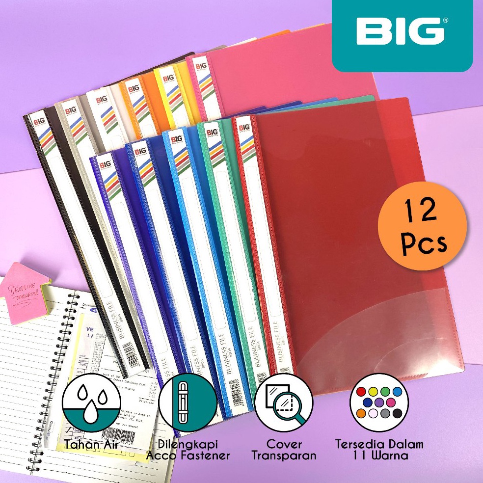 

KODE N92N 12 Pcs BIG Map Bisnis File F4 Folio Poket Map Ako Business File MF884