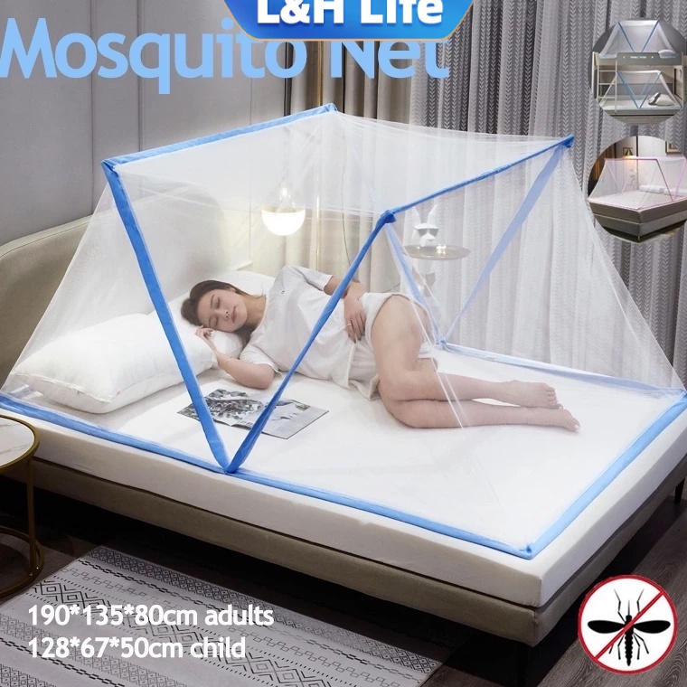 KODE V64L Kelambu kotak Tidur Dewasa Anti Nyamuk Kelambu Lipat Tidur Portable Kelambu Kotak