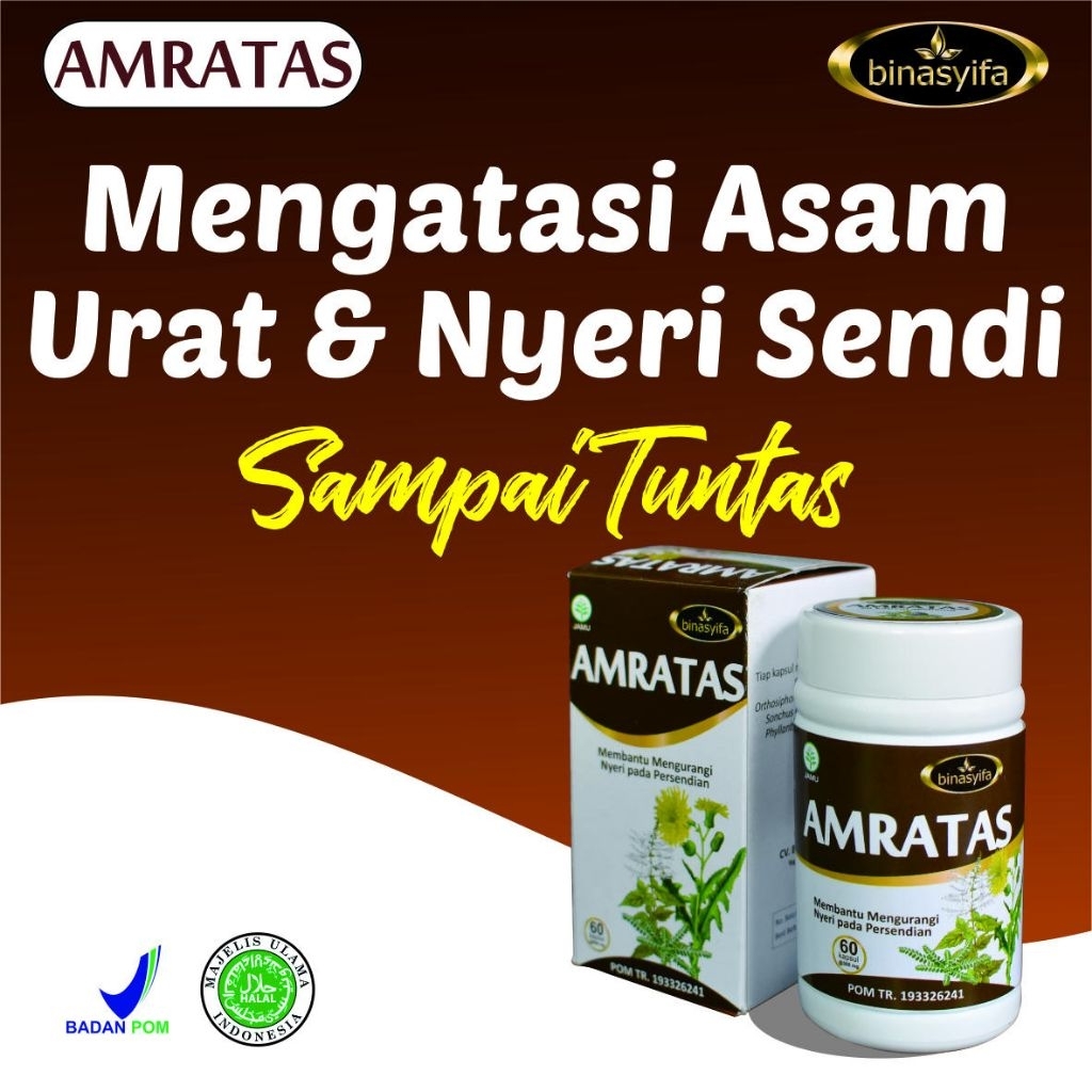 AMRATAS Obat Herbal Asam Urat Nyeri Sendi Lutut