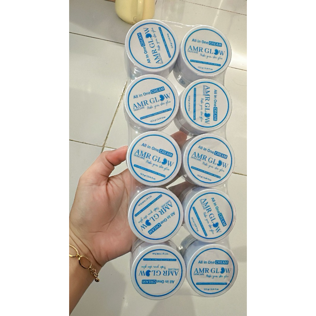 10 POT CREAM AMR GLOW ECER DIJAMIN ORIGINAL BPOM