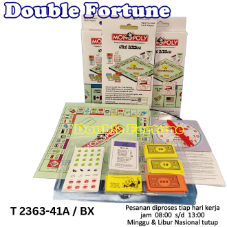 MONOPOLI MINI MAINAN ANAK EDITION 2 TO 8 PLAYER GAME BOARD INTERNASIONAL GAME MONOPOLY