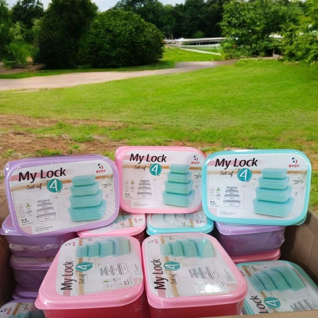 BIGGY My Lock Lunch Box Set Warna / Toples Kotak Wadah Makanan Susun