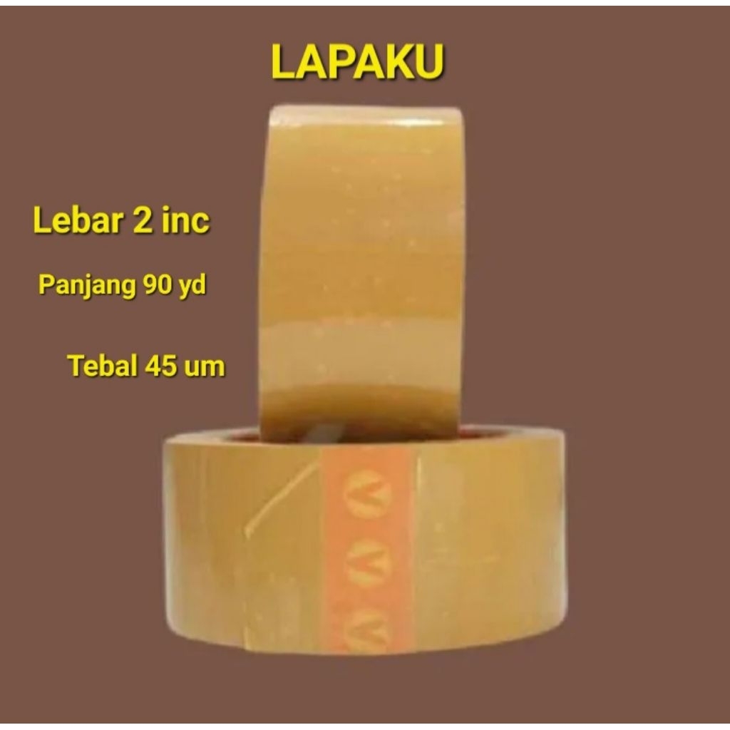 

Lakban Coklat Packing tebal 45 MM 90 Yard