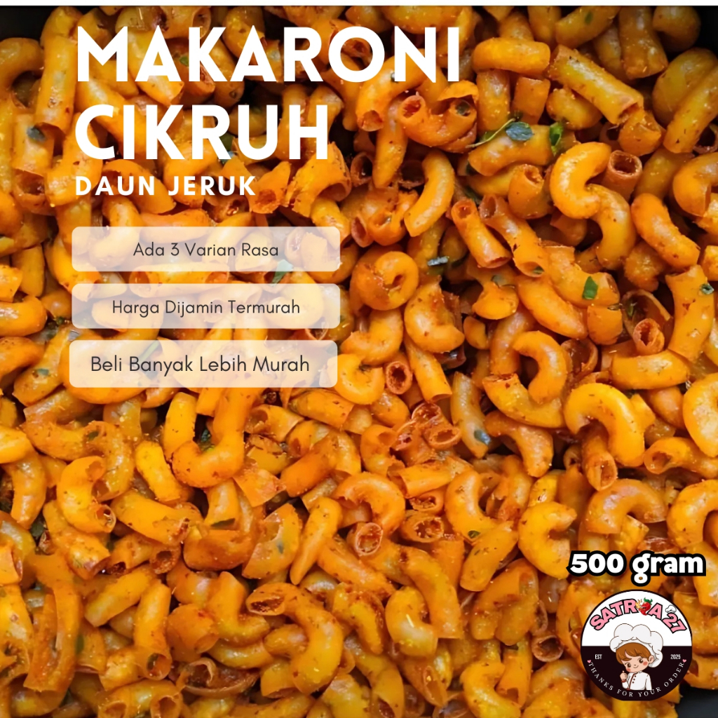 

MAKARONI CIKRUH KILOAN Oleh-Oleh Khas Tasikmalaya kemasan 500gr