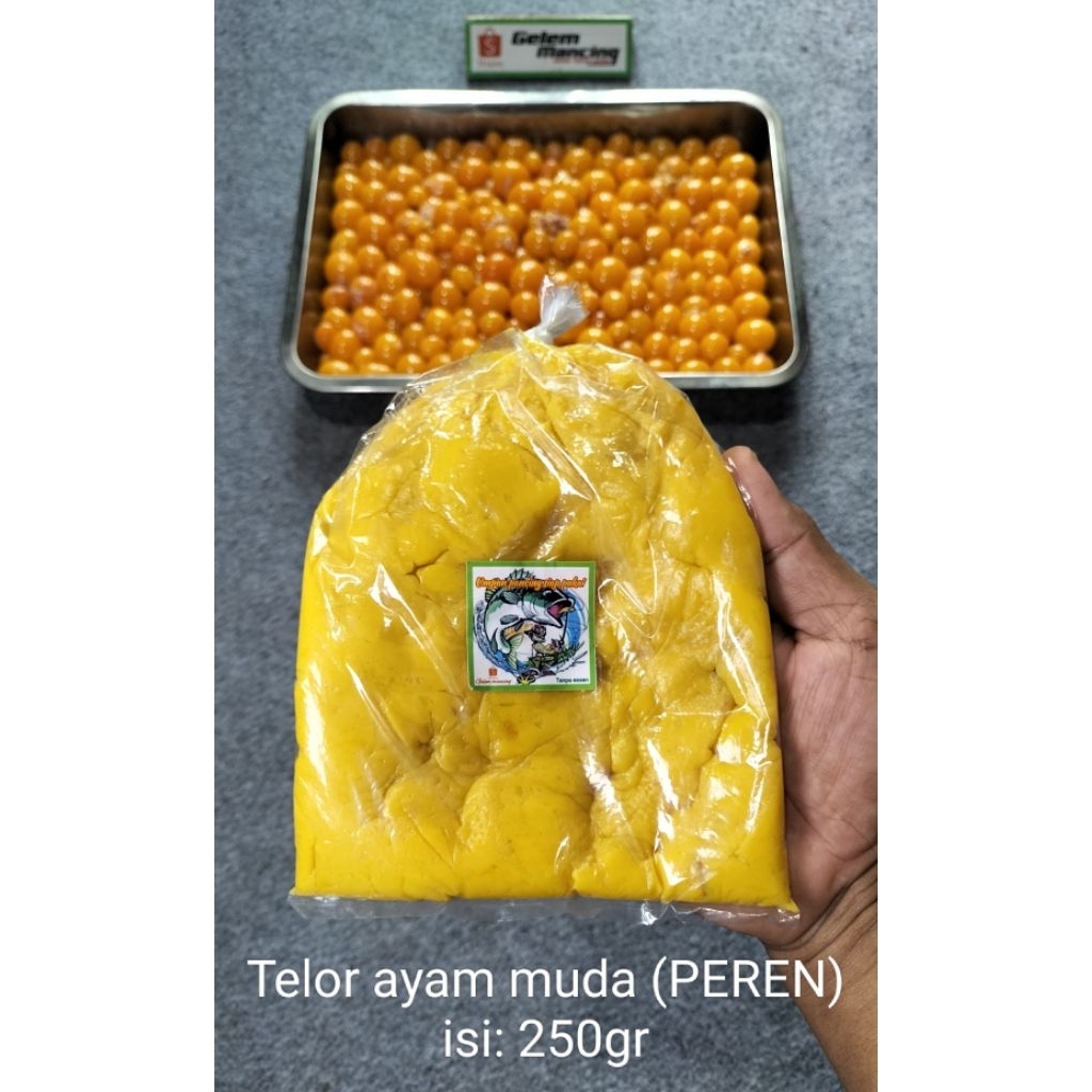 Umpan pancing siap pakai telor ayam muda (PEREN) isi: 250gr