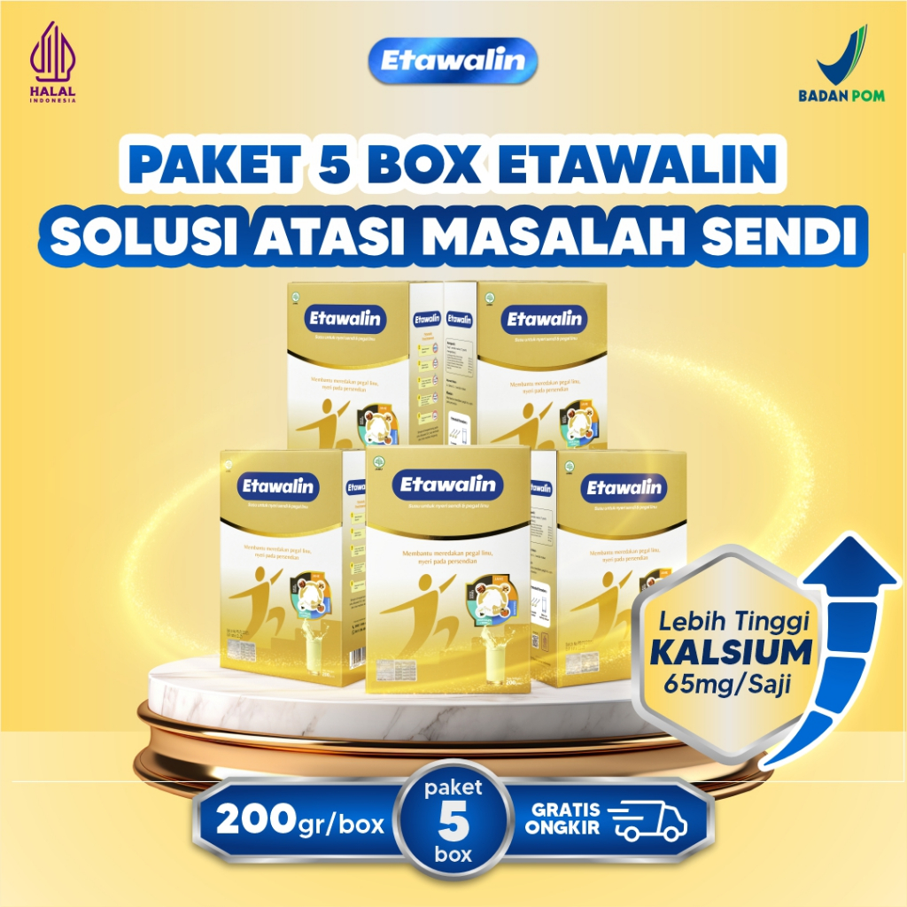 

Paket 5 Box Etawalin : Susu Kambing Atasi Kesemutan &Tingkatkan Kesehatan Sendi Otot Tubuh isi 200 Gram