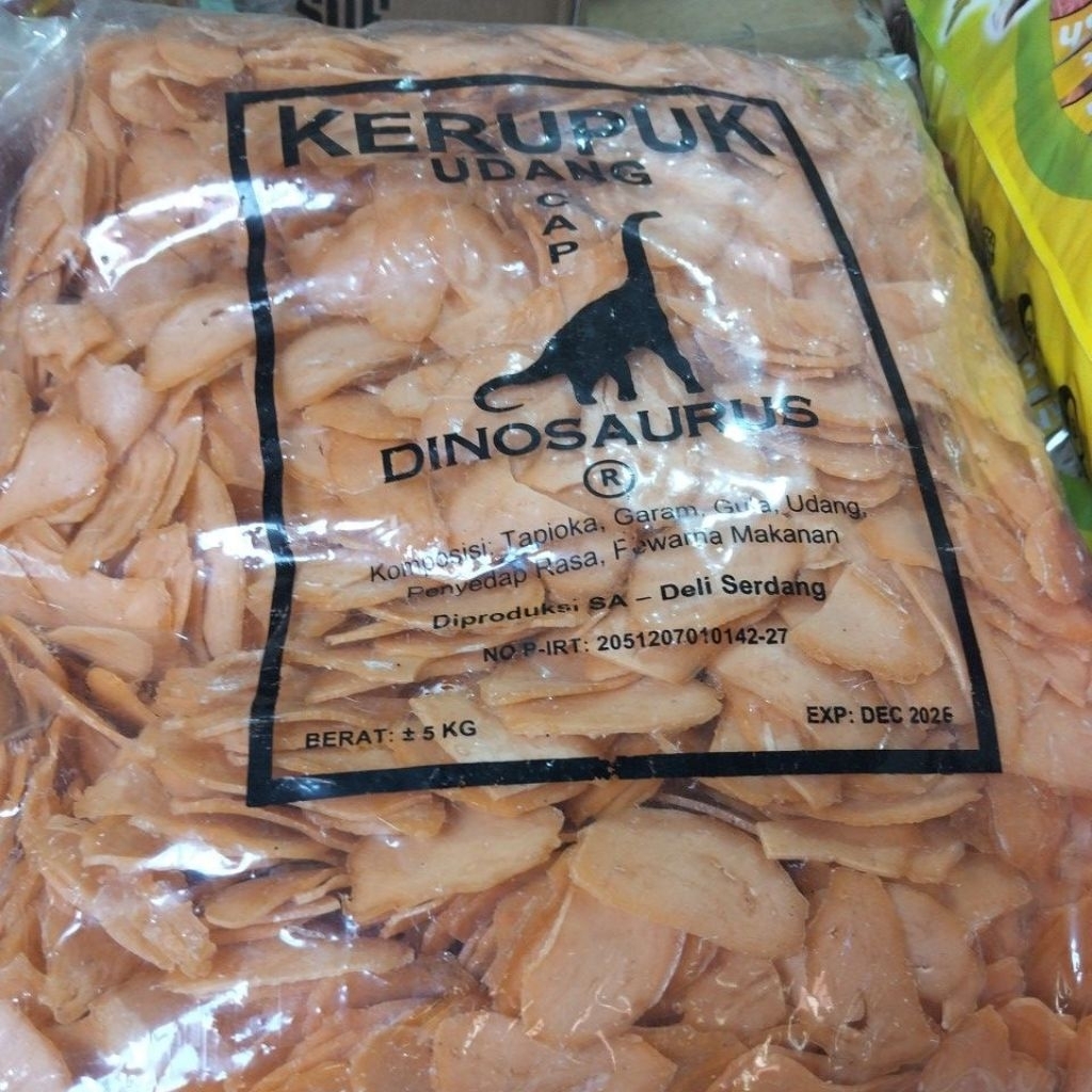 

Kerupuk Udang Cap Dinosaurus 1 bal 5kg
