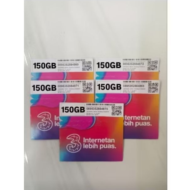 KARTU PERDANA TRI 150GB 30 Hari ( 5GB/Hari )