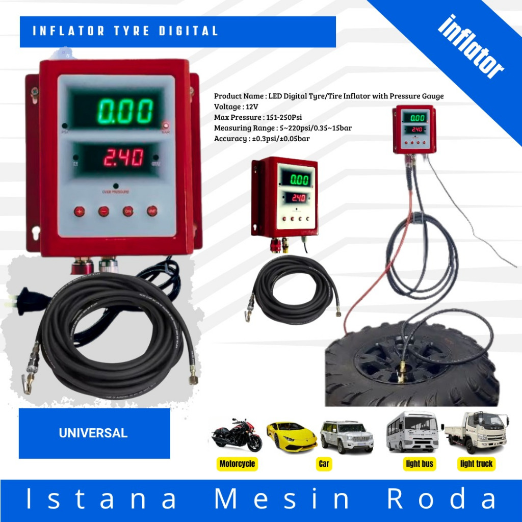 Automatic Tire Inflator angin TRUK BUS MOBIL digital - Pompa Isi Angin Ban Motor Mobil Elektrik Pomp