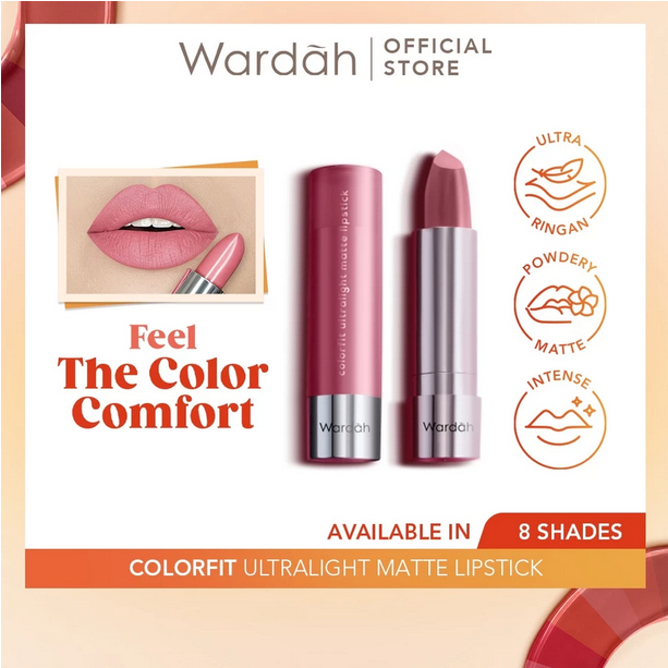 WARDAH LIPSTICK - COLORFIT ULTRALIGHT SERIES ( MATTE FINISH POWDERY TEXTURE - SPECIAL KOREAN EDITION
