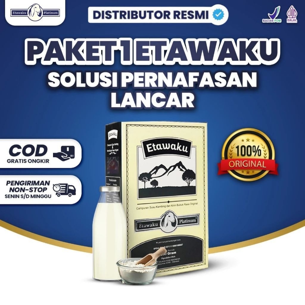 

ETAWAKU Platinum Susu Kambing Etawa Solusi Masalah Pernafasan Kesehatan Paru Paru & Kesehatan Persendian Original ||BPOM