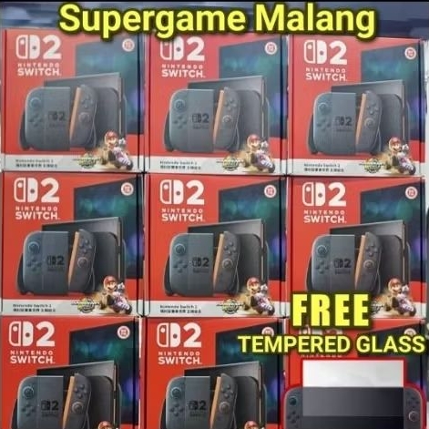 Nintendo Switch 2 Switch 1 Neon Grey Original V 2 V2 Online Offline Mario Kart World