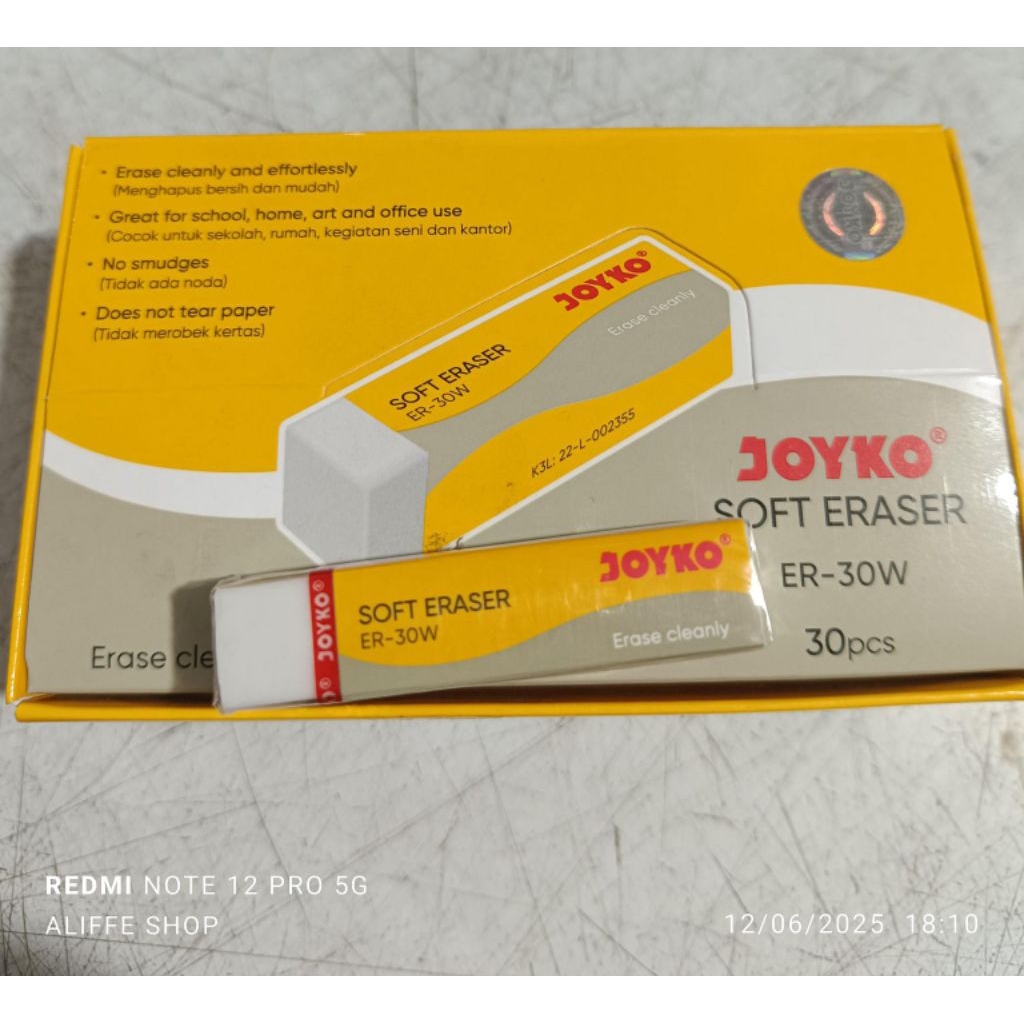 

1 PCS PENGHAPUS JOYKO PUTIH HITAM PANJANG