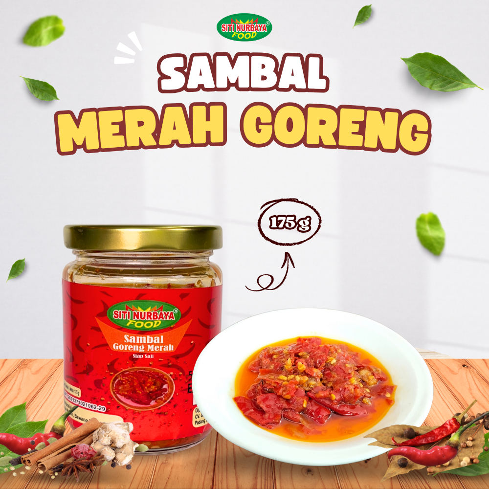 

Sambal Merah Goreng Botol Siti Nurbaya Food 175 Gram