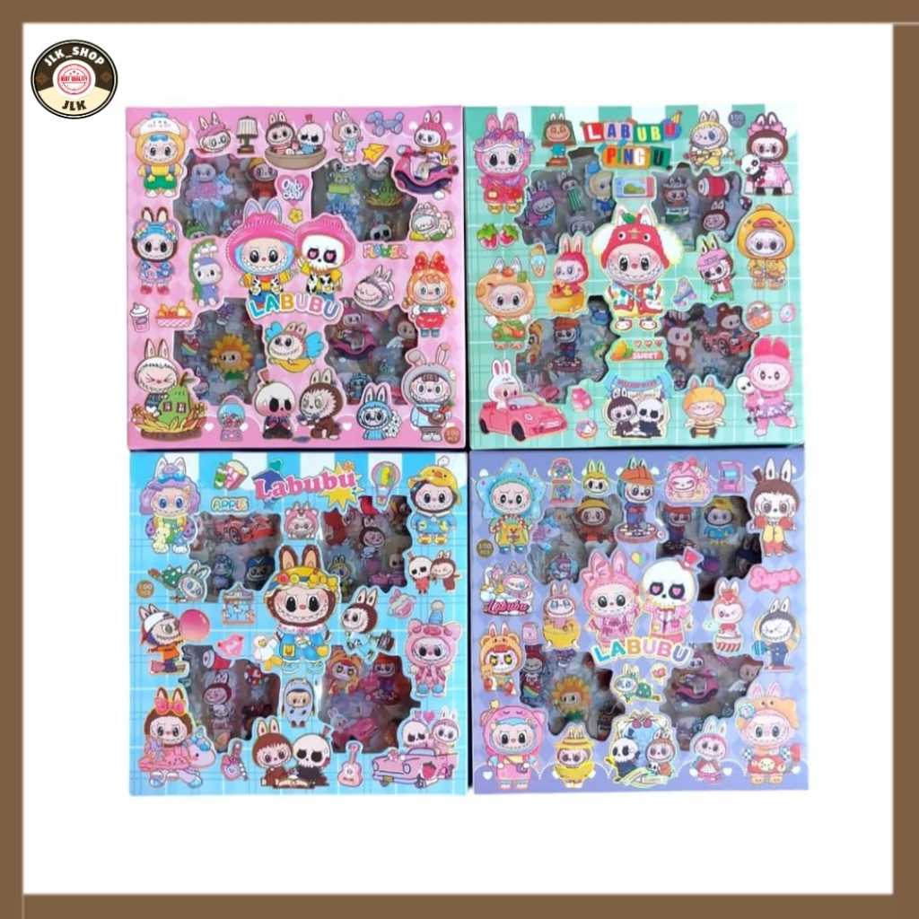 

(JLK)Stiker Labubu Kotak Isi 100 Pcs /Stiker Tempel Anak Labubu