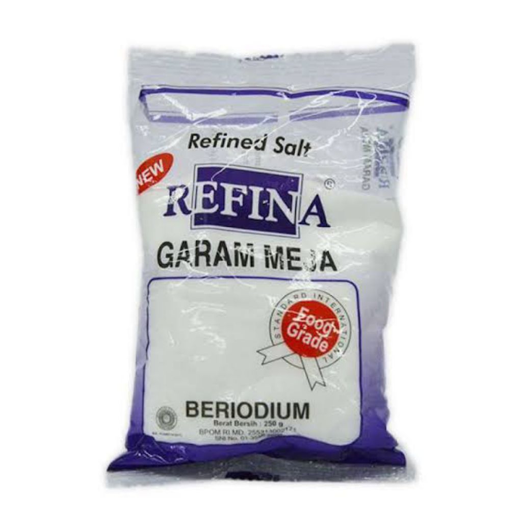 

GARAM MEJA BERYODIUM REFINA 250GR GARAM DAPUR Murmer