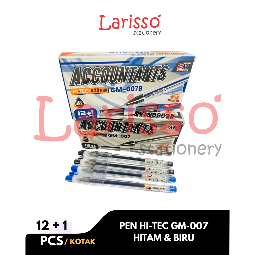 

GM - (pcs) PEN HI-TEC GM-007 - Warna Hitam dan Biru - Pcs