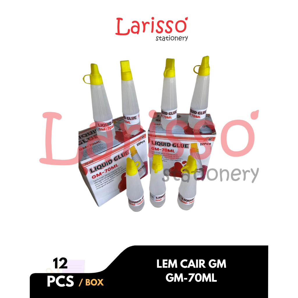 

GM - (pcs) LIQUID GLUE / LEM CAIR SERBAGUNA GM-70ml - Pcs