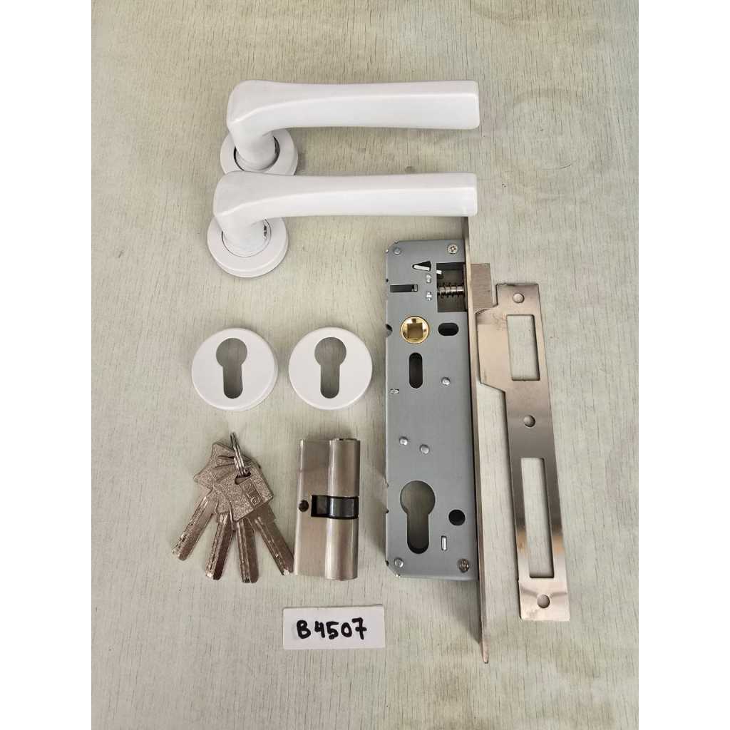 HANDLE PINTU ALUMINIUM RING BULAT KUNCI PINTU ALUMINIUM BACKSET 30MM HANDLE BULAT