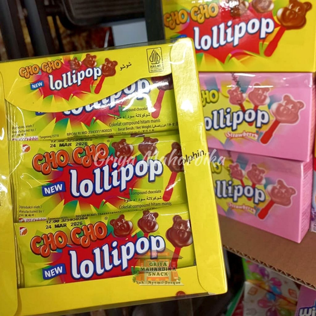 

Cho cho Lolipop 1 box isi 24 pcs Snack Kiloan