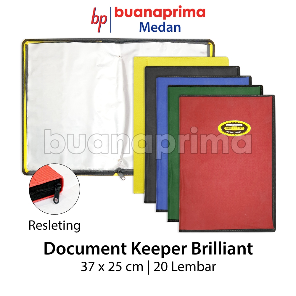 

Map DOCUMENT KEEPER BRILLIANT 20 Lembar Clear Holder Display Book Resleting Hitam Biru Merah Kuning Hijau