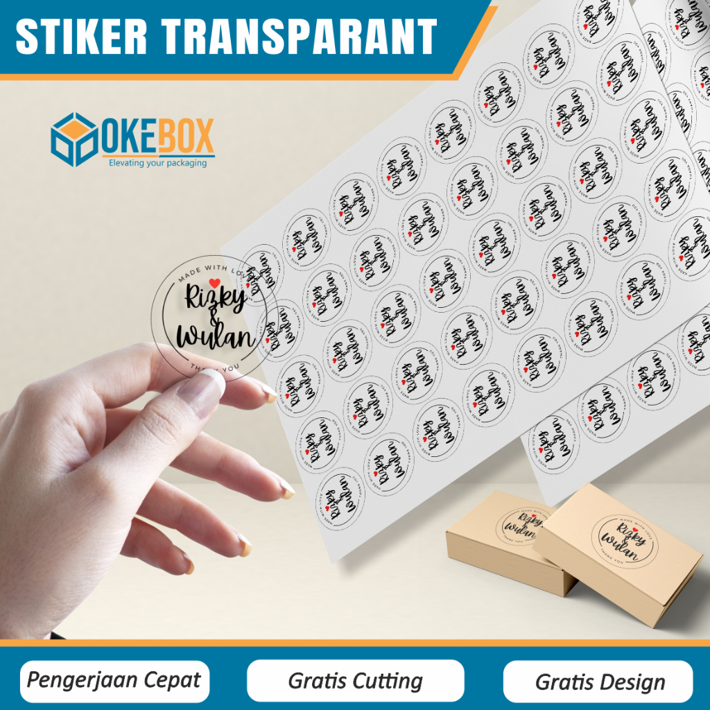 

Sticker stiker setiker label makanan custom harga murah aesthetic jualan kecil keren stiker vinyl transparan transparant