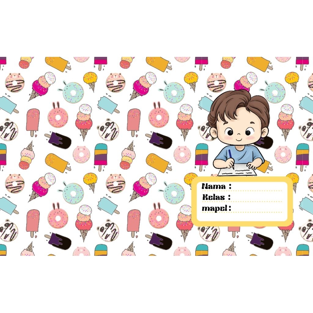 

Buku Catatan/tulis Custom Anak – Desain Imut + Nama & Mapel! (32 Lembar)
