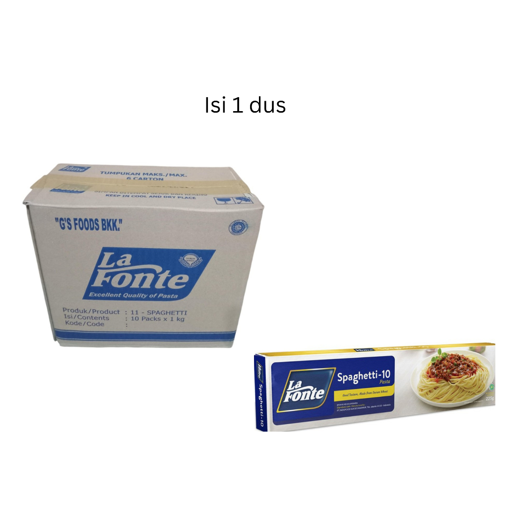 

La Fonte Pasta Spaghetti 225g – Ideal untuk Hidangan Spaghetti Rumahan