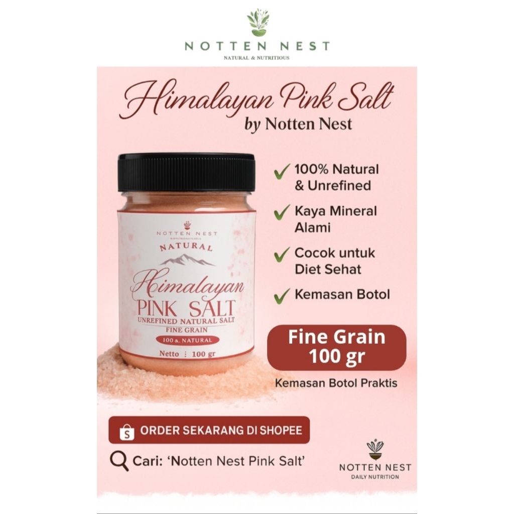 

Garam Himalaya 100 gr/Garam Pink Murni | Garam Sehat Alami